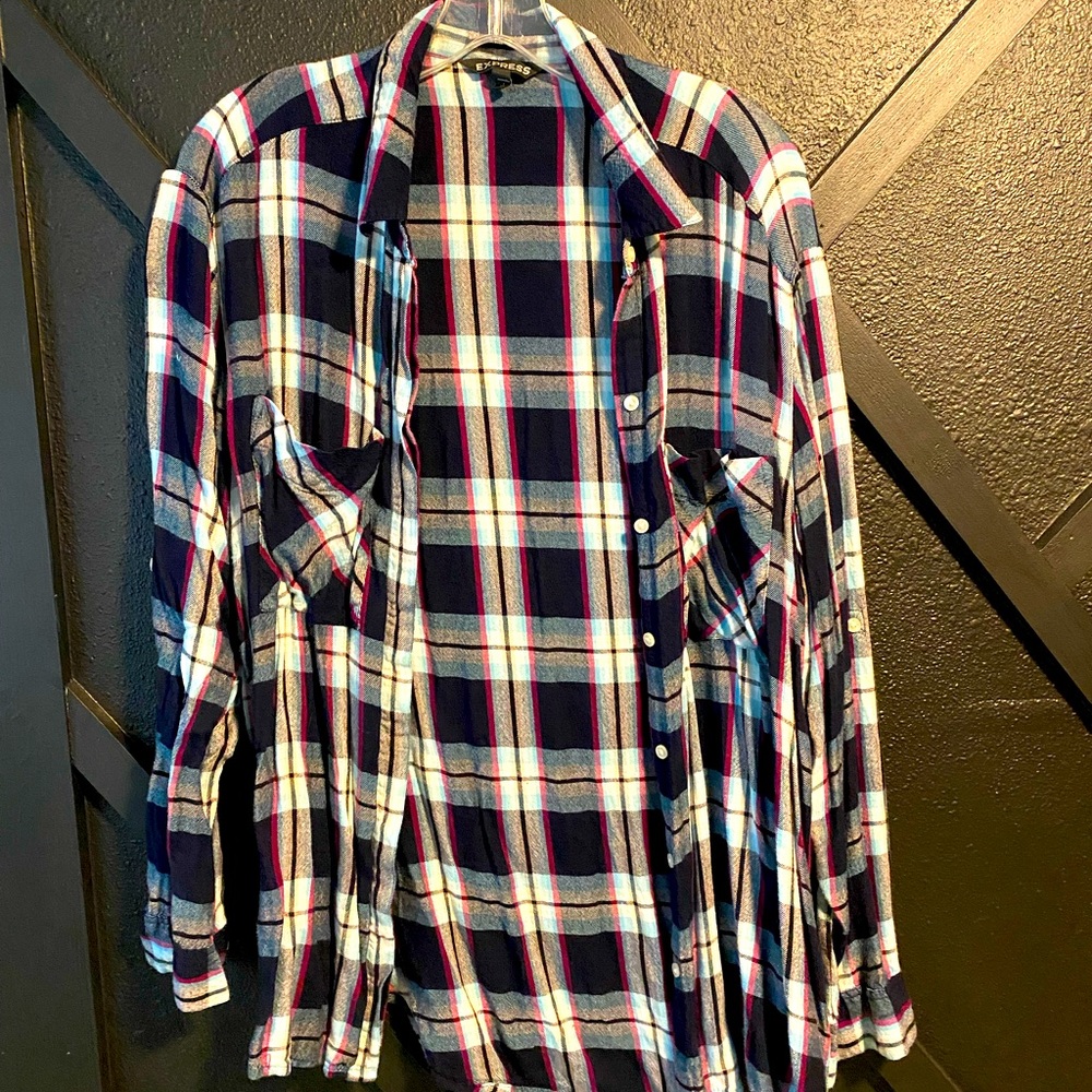 Express plaid blouse